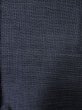 Photo4: M0328Z Used Japanese women  Navy Blue OSHIMA TSUMGI pongee / Silk. Cross   (Grade D) (4)