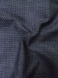 Photo9: M0328Z Used Japanese women  Navy Blue OSHIMA TSUMGI pongee / Silk. Cross   (Grade D) (9)