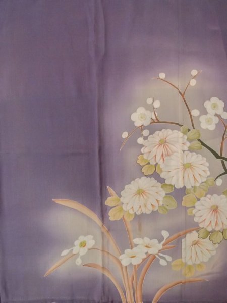 Photo6: M0329B Used Japanese women  Wisteria Kids / Silk. Peony,   (Grade D) (6)