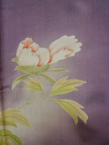 Photo10: M0329B Used Japanese women  Wisteria Kids / Silk. Peony,   (Grade D) (10)