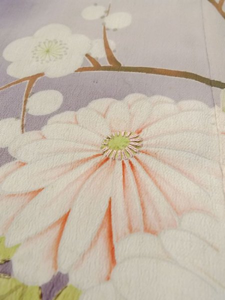 Photo12: M0329B Used Japanese women  Wisteria Kids / Silk. Peony,   (Grade D) (12)