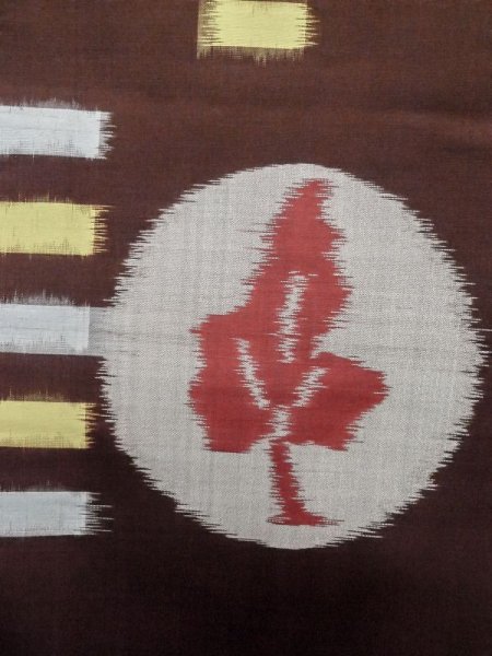 Photo5: M0329C Used Japanese women  Brown HAORI short jacket / Silk. Tree,   (Grade B) (5)