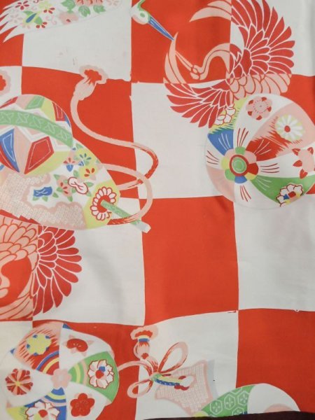 Photo11: M0329C Used Japanese women  Brown HAORI short jacket / Silk. Tree,   (Grade B) (11)