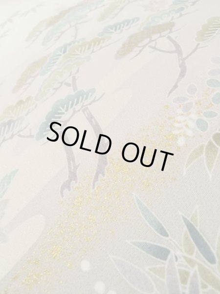 Photo14: M0330B Used Japanese women  Beige TSUKESAGE formal / Silk. Peony,   (Grade B) (14)