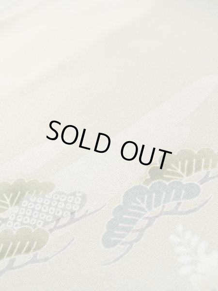 Photo17: M0330B Used Japanese women  Beige TSUKESAGE formal / Silk. Peony,   (Grade B) (17)