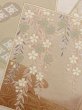 Photo7: M0330C Used Japanese women Pale Pink TSUKESAGE formal / Silk. SAKURA cherry blossom,   (Grade B) (7)