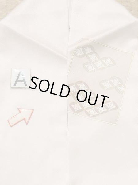 Photo15: M0330C Used Japanese women Pale Pink TSUKESAGE formal / Silk. SAKURA cherry blossom,   (Grade B) (15)