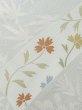 Photo7: M0330D Used Japanese womenPale Grayish Light Blue TSUKESAGE formal / Silk. Flower, fringed pink pattern  (Grade B) (7)