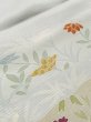 Photo10: M0330D Used Japanese womenPale Grayish Light Blue TSUKESAGE formal / Silk. Flower, fringed pink pattern  (Grade B) (10)