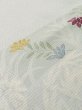 Photo11: M0330D Used Japanese womenPale Grayish Light Blue TSUKESAGE formal / Silk. Flower, fringed pink pattern  (Grade B) (11)