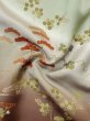 Photo14: M0330E Used Japanese womenPale Grayish Brown TSUKESAGE formal / Silk. SAKURA cherry blossom,   (Grade C) (14)