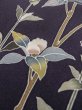Photo9: M0330F Used Japanese womenDark Bluish Purple TSUKESAGE formal / Silk. Peony,   (Grade B) (9)