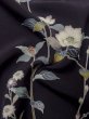 Photo14: M0330F Used Japanese womenDark Bluish Purple TSUKESAGE formal / Silk. Peony,   (Grade B) (14)