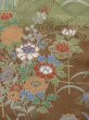 Photo7: M0330G Used Japanese womenPale Grayish Brown HOUMONGI formal / Silk. SAKURA cherry blossom,   (Grade B) (7)