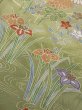 Photo11: M0330G Used Japanese womenPale Grayish Brown HOUMONGI formal / Silk. SAKURA cherry blossom,   (Grade B) (11)
