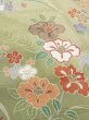 Photo12: M0330G Used Japanese womenPale Grayish Brown HOUMONGI formal / Silk. SAKURA cherry blossom,   (Grade B) (12)