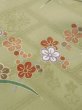 Photo13: M0330G Used Japanese womenPale Grayish Brown HOUMONGI formal / Silk. SAKURA cherry blossom,   (Grade B) (13)