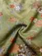 Photo16: M0330G Used Japanese womenPale Grayish Brown HOUMONGI formal / Silk. SAKURA cherry blossom,   (Grade B) (16)