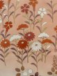 Photo7: M0330H Used Japanese women  Coral HOUMONGI formal / Silk. Chrysanthemum, fringed pink pattern  (Grade C) (7)
