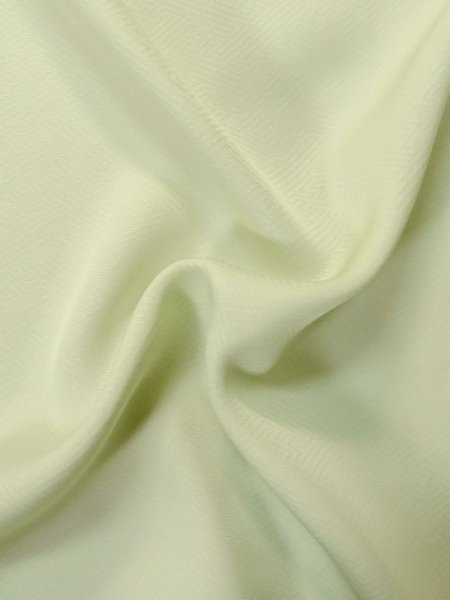 Photo12: M0330I Used Japanese womenPale Light Green HOUMONGI formal / Synthetic. Flower,   (Grade B) (12)