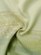 Photo13: M0330I Used Japanese womenPale Light Green HOUMONGI formal / Synthetic. Flower,   (Grade B) (13)