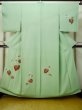 Photo1: M0330J Used Japanese women Light Green TSUKESAGE formal / Silk. Flower,   (Grade C) (1)