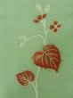 Photo7: M0330J Used Japanese women Light Green TSUKESAGE formal / Silk. Flower,   (Grade C) (7)