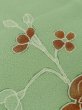 Photo11: M0330J Used Japanese women Light Green TSUKESAGE formal / Silk. Flower,   (Grade C) (11)