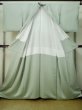 Photo2: M0330L Used Japanese womenPale Light Green IROMUJI plain colored / Silk.    (Grade C) (2)