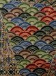 Photo6: M0330S Used Japanese womenPale Dark Golden Yellow KOMON dyed / Silk. Flower,   (Grade A) (6)