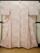 Photo1: M0330Y Used Japanese womenPale Light Pink KOMON dyed / Silk. Flower,   (Grade B) (1)