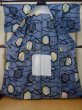 Photo2: M0331B Used Japanese women  Indigo Blue YUKATA summer(made in Japan) / Cotton. Flower, "Arimatsu-shibori"  (Grade C) (2)