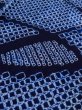 Photo12: M0331B Used Japanese women  Indigo Blue YUKATA summer(made in Japan) / Cotton. Flower, "Arimatsu-shibori"  (Grade C) (12)