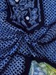 Photo13: M0331B Used Japanese women  Indigo Blue YUKATA summer(made in Japan) / Cotton. Flower, "Arimatsu-shibori"  (Grade C) (13)