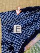 Photo20: M0331B Used Japanese women  Indigo Blue YUKATA summer(made in Japan) / Cotton. Flower, "Arimatsu-shibori"  (Grade C) (20)