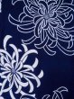 Photo3: M0331C Used Japanese women  Indigo Blue YUKATA summer(made in Japan) / Cotton. Chrysanthemum   (Grade B) (3)