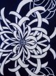 Photo6: M0331C Used Japanese women  Indigo Blue YUKATA summer(made in Japan) / Cotton. Chrysanthemum   (Grade B) (6)