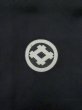 Photo3: M0505I Used Japanese men  Black Kids / Silk. Pine tree/branch/needle,   (Grade C) (3)