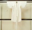 Photo1: M0505J Used Japanese men  White Kids / Silk.    (Grade C) (1)