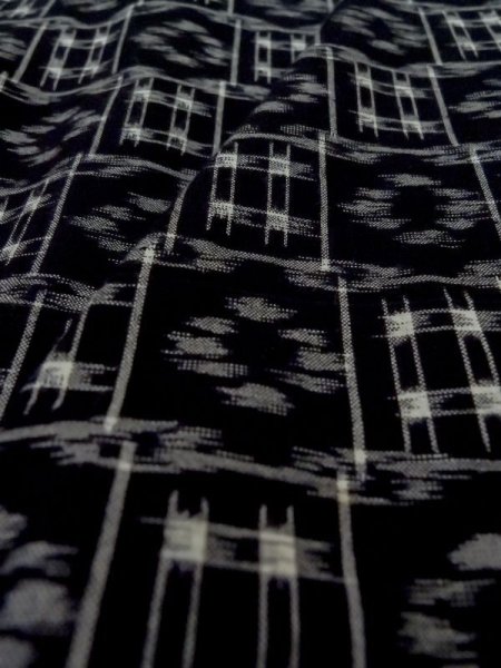 Photo7: M0505Q Used Japanese men  Black Kids / Cotton. Parallel Cross,   (Grade B) (7)