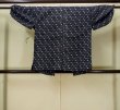Photo2: M0505R Used Japanese men  Navy Blue Kids / Cotton. Abstract pattern   (Grade B) (2)