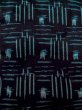 Photo4: M0505S Used Japanese men  Black Kids / Cotton. Abstract pattern,   (Grade B) (4)