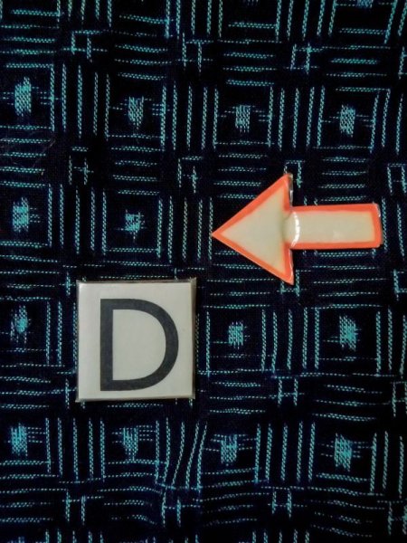 Photo11: M0505S Used Japanese men  Black Kids / Cotton. Abstract pattern,   (Grade B) (11)