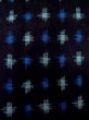 Photo4: M0505T Used Japanese men  Black Kids / Cotton. Abstract pattern   (Grade B) (4)