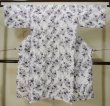 Photo1: M0505V Used Japanese women  White Kids / Cotton. Flower,   (Grade B) (1)