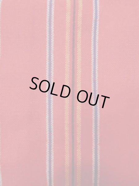 Photo4: M0505X Used Japanese women  Red Kids / Wool. Stripes   (Grade B) (4)