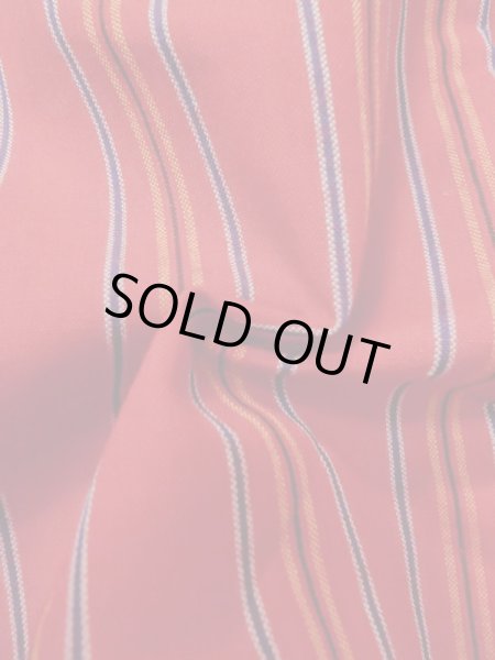 Photo5: M0505X Used Japanese women  Red Kids / Wool. Stripes   (Grade B) (5)