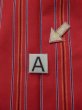 Photo8: M0505X Used Japanese women  Red Kids / Wool. Stripes   (Grade B) (8)