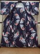 Photo2: M0506C Used Japanese women  Navy Blue Kids / Cotton. Line,   (Grade D) (2)