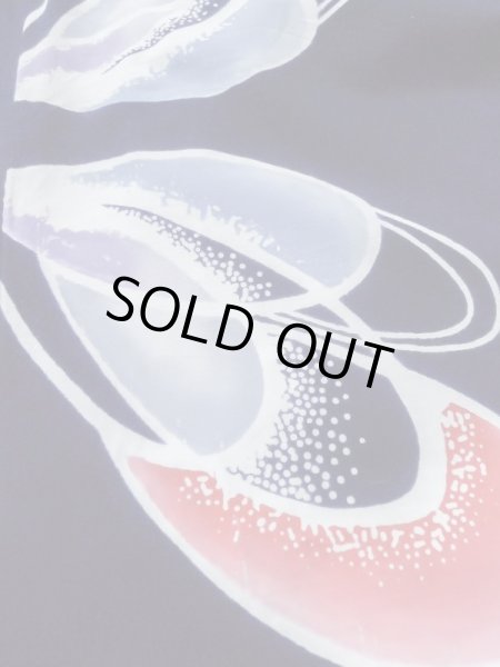 Photo6: M0506C Used Japanese women  Navy Blue Kids / Cotton. Line,   (Grade D) (6)